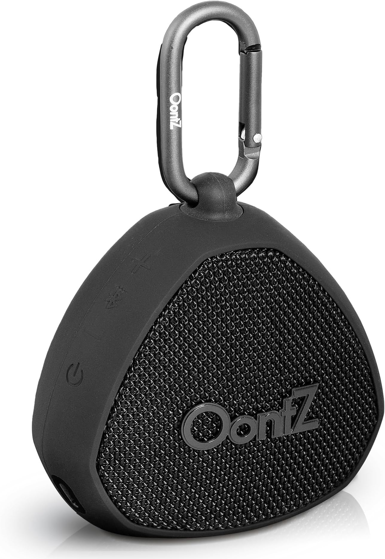 OontZ Angle Clip – Portable Bluetooth Speaker, 5W Stereo Sound, 12 Hour Playtime, Rich Bass, 100 Foot Wireless Range, IPX7 Waterproof, Outdoor, Travel, Great Gift (Black)