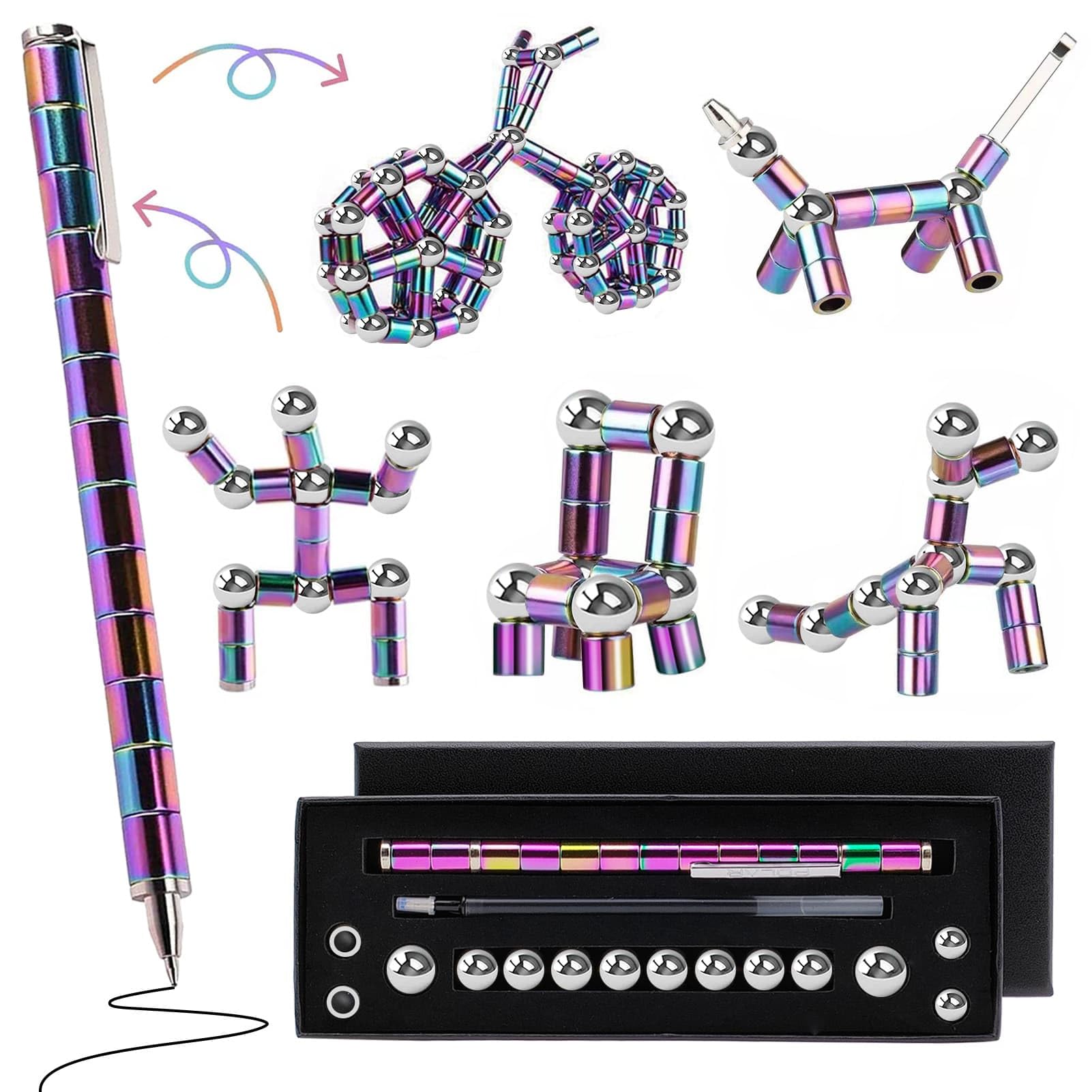 Fidget Pen Gifts For Teenage Girls - Magnetic Toy Cool Gadgets Teen Boys Gift Ideas - Magnet Pen Cool Things For Adults Kids Teens - Best Gift For 10 11 12 13 14 15 Year Old Boy - Novelty Toy For 8-12