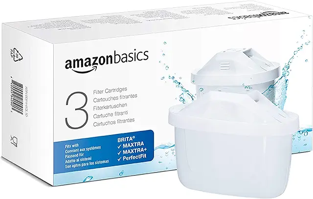 Cartouche filtrante Amazon Basics 3-pack - Prix cartouche lux - Compatible Brita