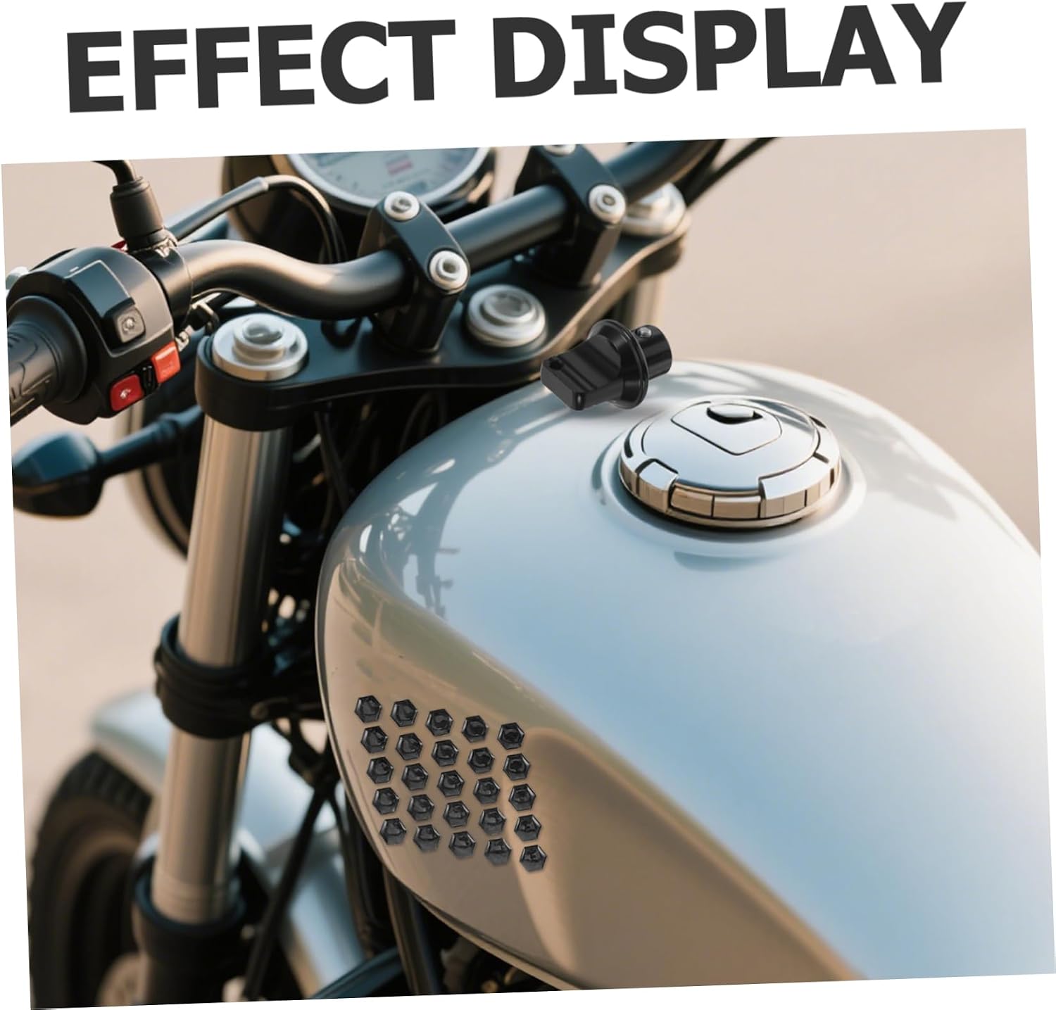 1 Sheet Hexagonal Motorcycle Scratch Decals Durable Protective Stickers for Electric Scooters Motorbikes Fit Impact Resistant Design