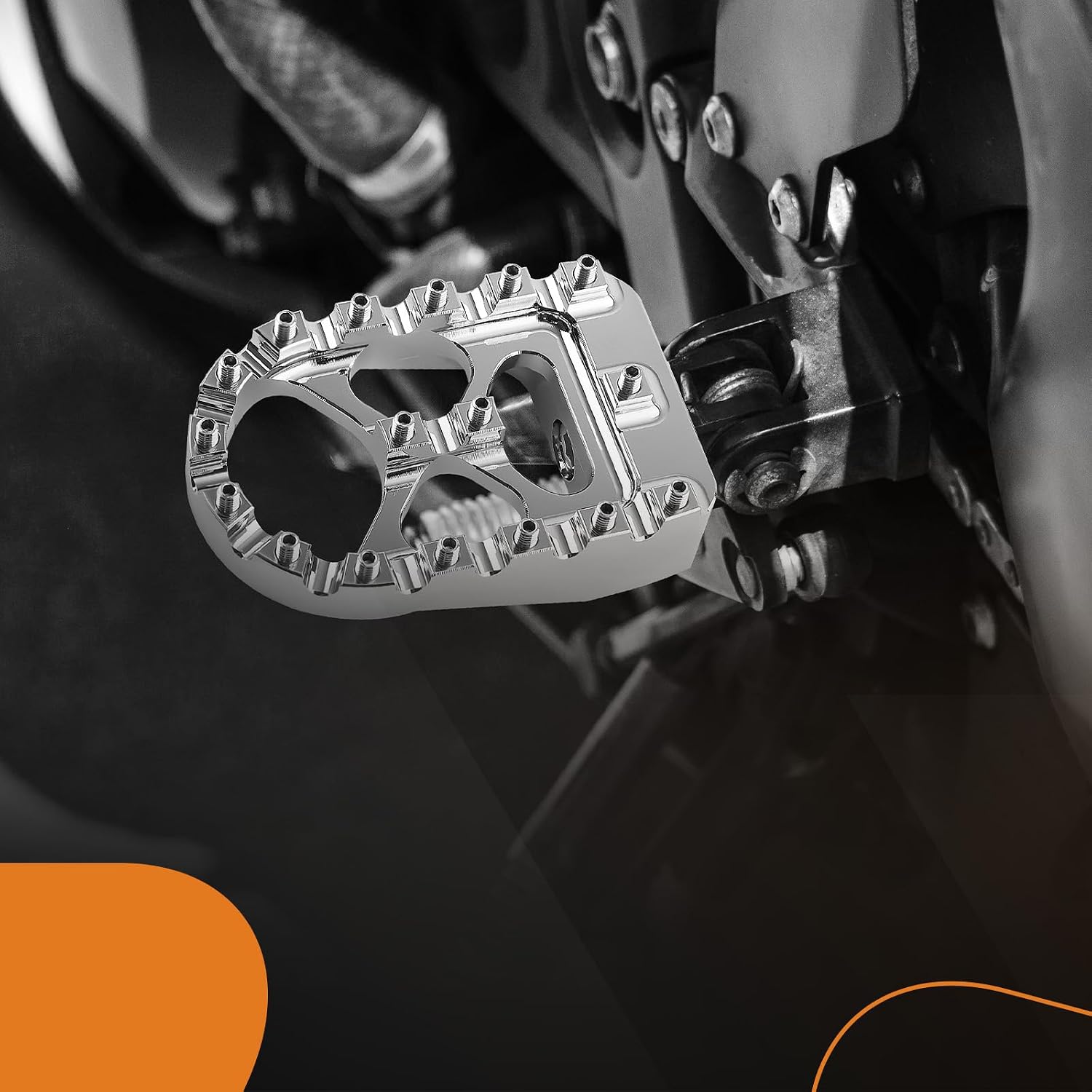 maXpeedingrods Wide Motorcycle Foot Pegs, 360° Rotating Foot Pegs for Harley Dyna 1993-2017 for Fatboy 1990-2017 for Iron 883 2009-2017 for Sportster 883
