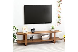 HollyHOME Slim TV Stand: Modern Style with Ample Storage and Functionality