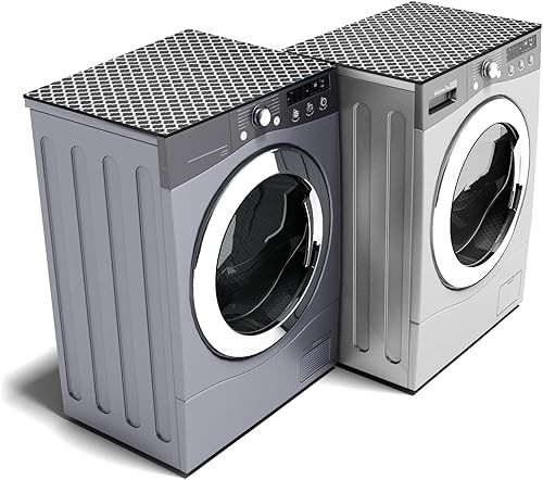 Miniatura 1 de JREWE LIOUS - 2 fundas para lavadora y secadora (23.6 x 25.6 pulgadas), a prueba de polvo, alfombrilla de diatomita antideslizante para lavadora y