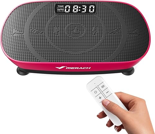 Miniatura 10 de MERACH - Máquina de ejercicios con placa de vibración, placa de vibración curva para drenaje linfático y pérdida de peso, placa vibratoria con