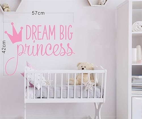 Miniatura 3 de Vinilo adhesivo de vinilo de princesa grande con corona para niños, bebés, niñas, decoración de dormitorio, guardería, decoración del hogar, diseño