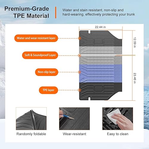 Miniatura 5 de powoq Alfombrilla para respaldo trasero compatible con Honda Civic Hatchback 2022-2026, protector de asiento trasero, alfombrilla de repuesto para