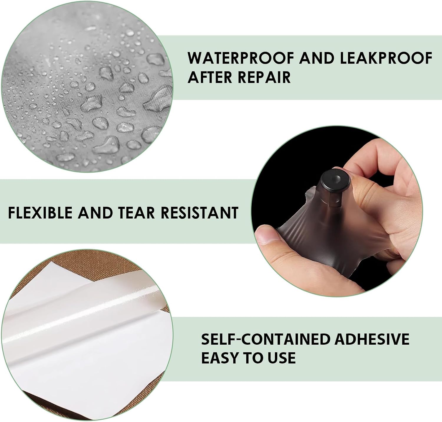 50 Pack Exercise Ball Repair Kit, 3" x 87" Inflatable Patch Waterproof TPU Pool Heavy Duty Clear Adhesive Repair Tape for Airbed Mattress Tent Bounce House Exercise Ball Kayak Swimming Pool Float image 4
