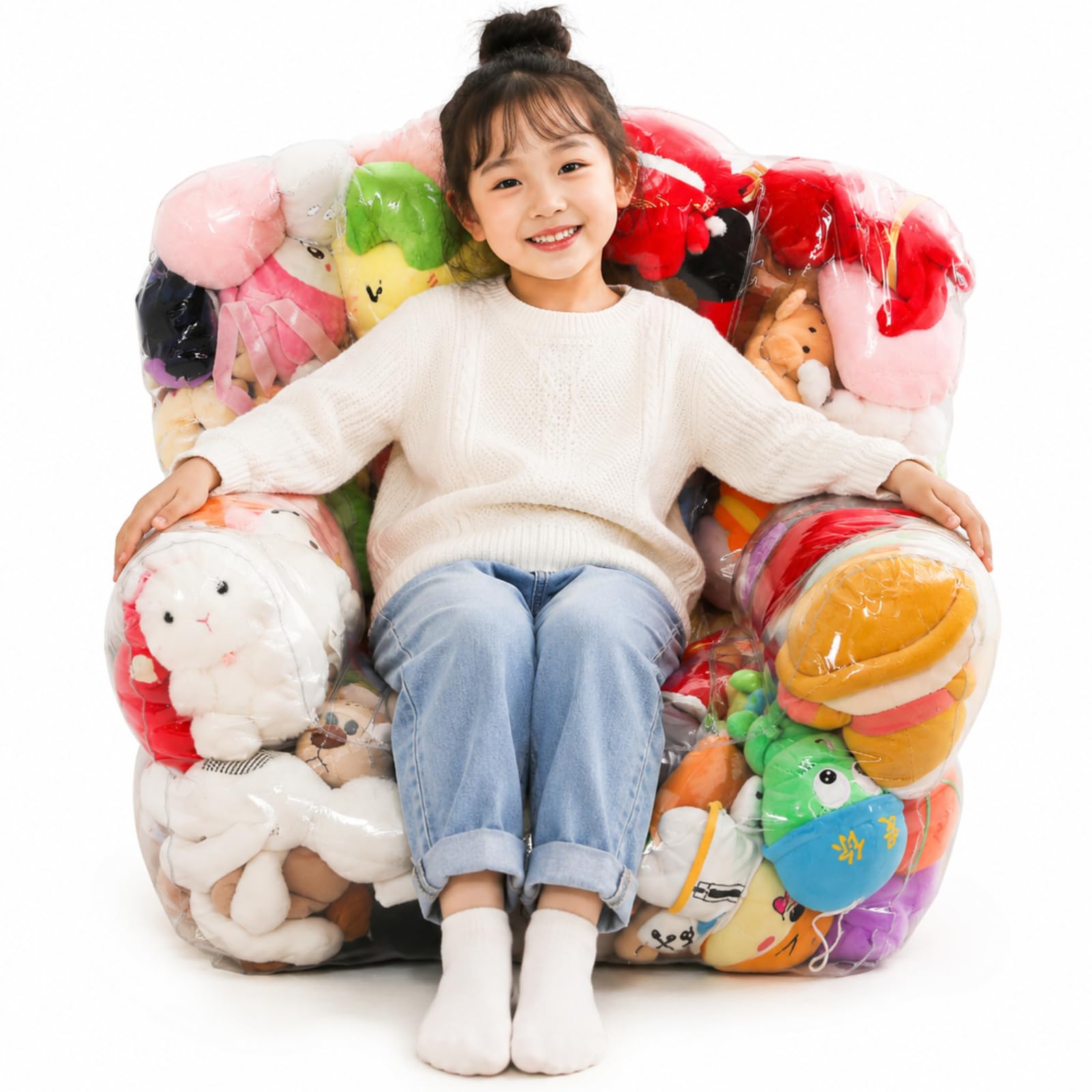 Amazon.co.jp: 【強化ファスナー採用】Familio ぬいぐるみ収納ソファ