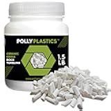 Polly Plastics Rock Tumbling Ceramic Filler Media (Small Cylinder Size) Non-Abrasive Ceramic Pellets for All Type Tumblers (1.5 lbs)
