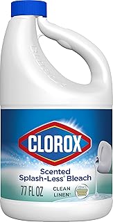 Clorox Splash-Less Liquid Bleach, Clean Linen - 77 Oz Bottle
