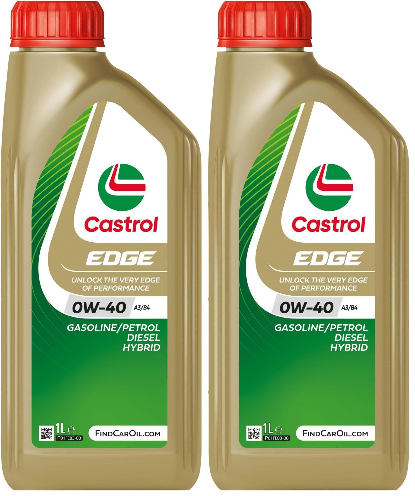Castrol EDGE 0W-40 A3/B4 Motoröl, 1L (Packung mit 2)