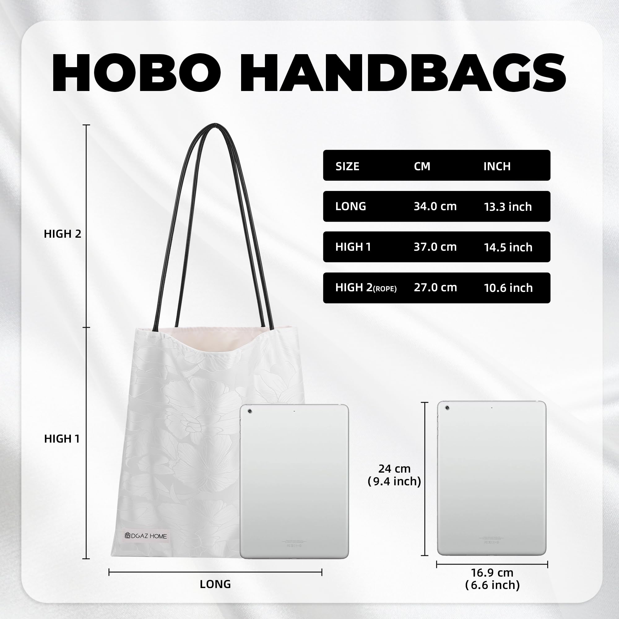 DGAZ Bolsas de diseño de seda para mujer, bolsa de lujo con cremallera, bolsas grandes de hombro