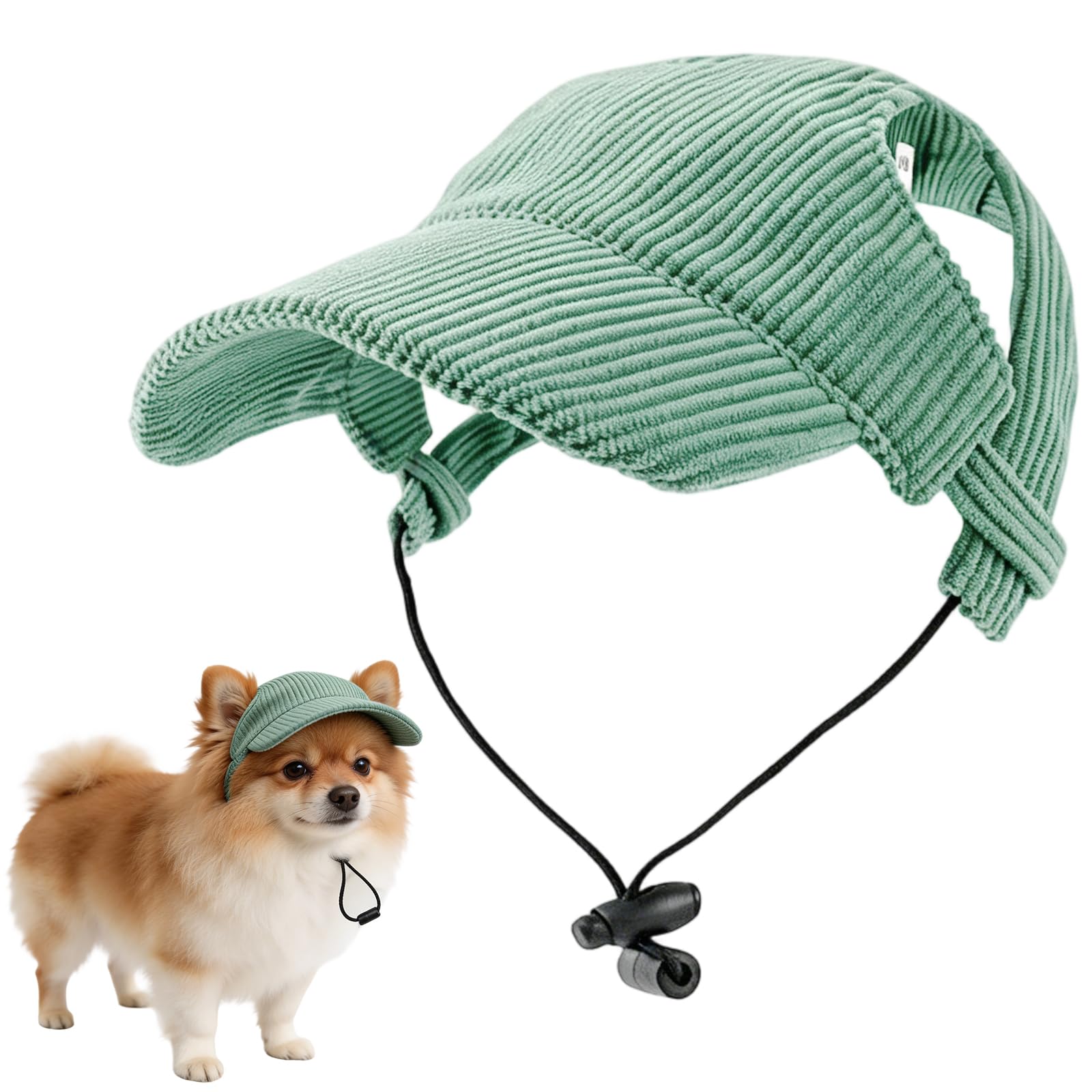 Hunde Cappy mit Ohrlöchern, Hundemütze & Hundecappi für Kleine Hunde und Katzen, Hunde Kappe Sonnenschutz, Sonnenhut Hund Klein mit Verstellbarem Kinnriemen, Dog Hat für Sommer Outdoor