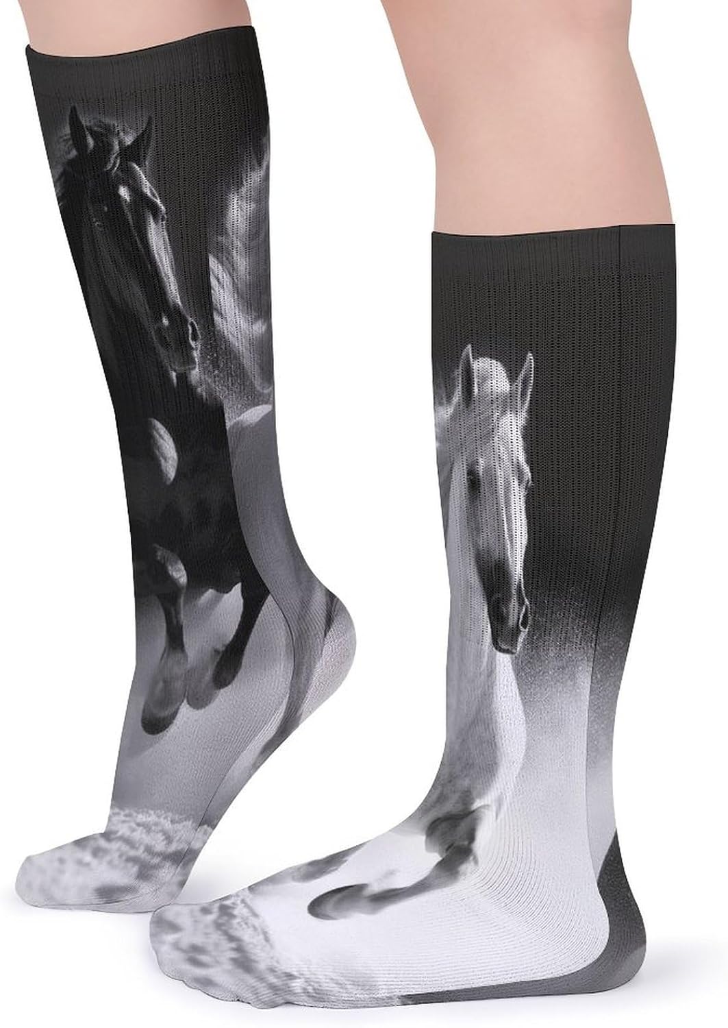 5 Pairs Knee High Socks, Long Crew Socks, Over The Calf Socks 40cm