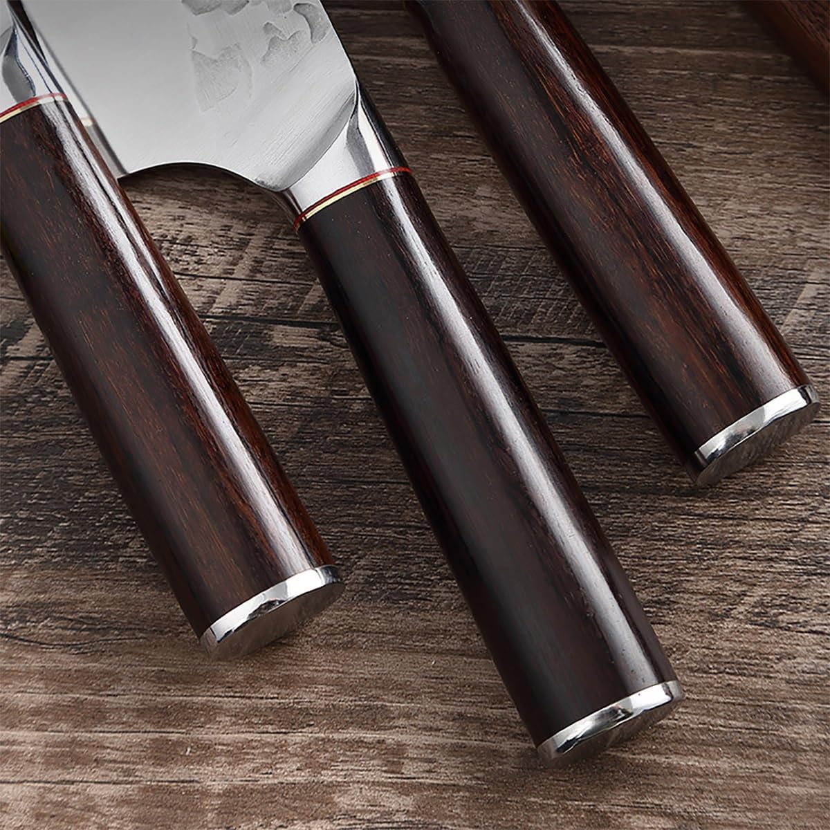 DAXXIN Kitchen Knife Sets, 6Pcs Knife Set Kitchen Knives Handmade Forged Sharp Japanese Santoku Knife Cleaver Slicing Utility Knife For Kitchen