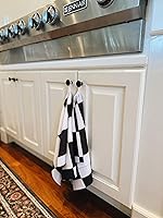 Vista 2 de Paquete de 2 Paños de cocina de doble cara Microfibra de tejido gofre Altamente absorbente Lazo para colgar Paños de cocina