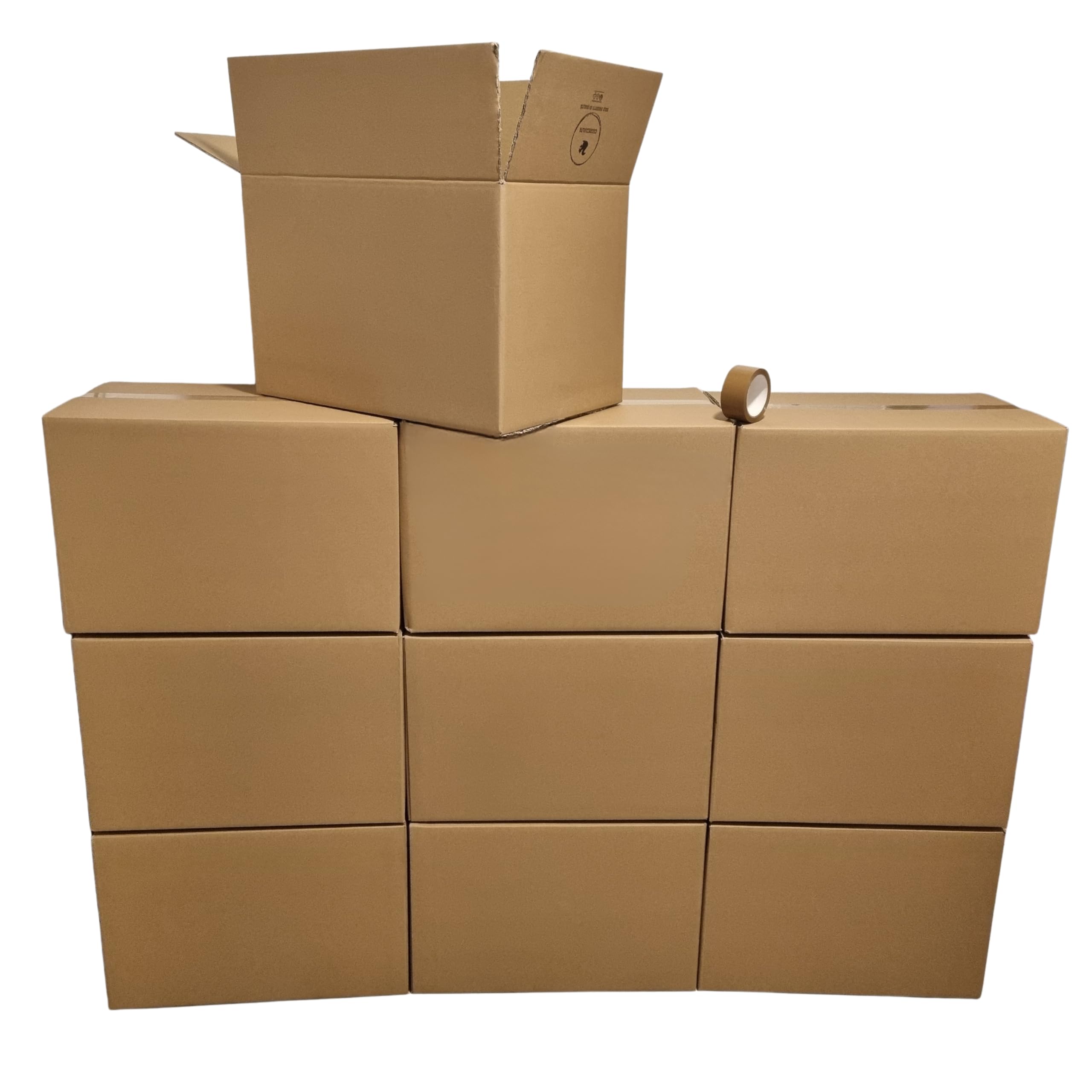Scatole Trasloco 60x40x40 cm con Nastro Adesivo – Scatoloni Extra Resistenti a Doppia Onda Rinforzata Made in Italy CUOREDIALFA