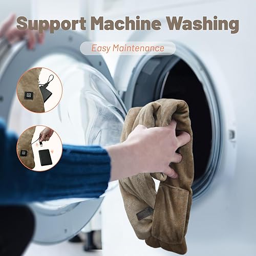 Miniatura 4 de Bufanda térmica eléctrica, almohadilla térmica para el cuello para aliviar el dolor de cuello, envoltura portátil para el cuello con banco de