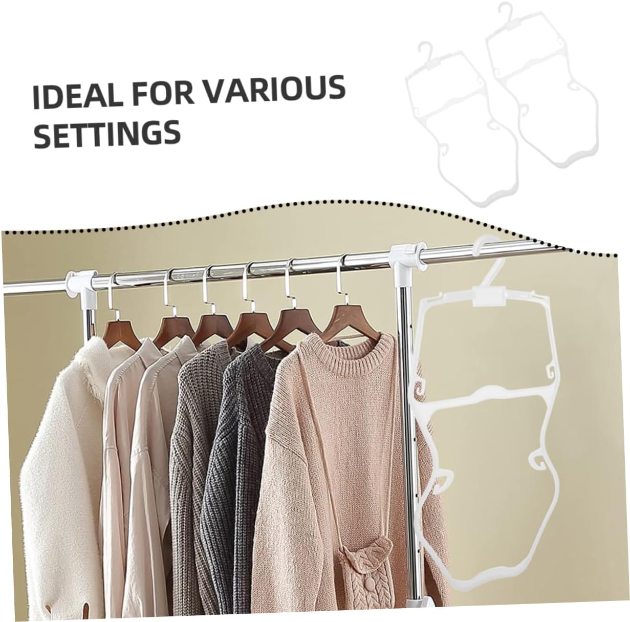 Unomor 10pcs Boys and Girls Swimwear Hangers Non- Body Shape Display Hangers for Boy Girl's Swimsuits Drying Rack for Toddlers