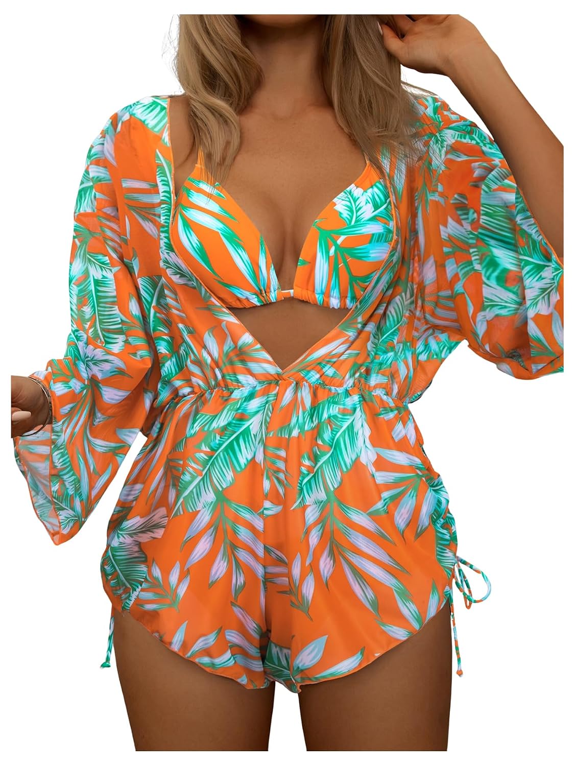 SHENHE Women's 3 Piece Bikini Swimsuit Halter Drawstring Bathing Suit with Cover Up - Review, Price and Buying Guide