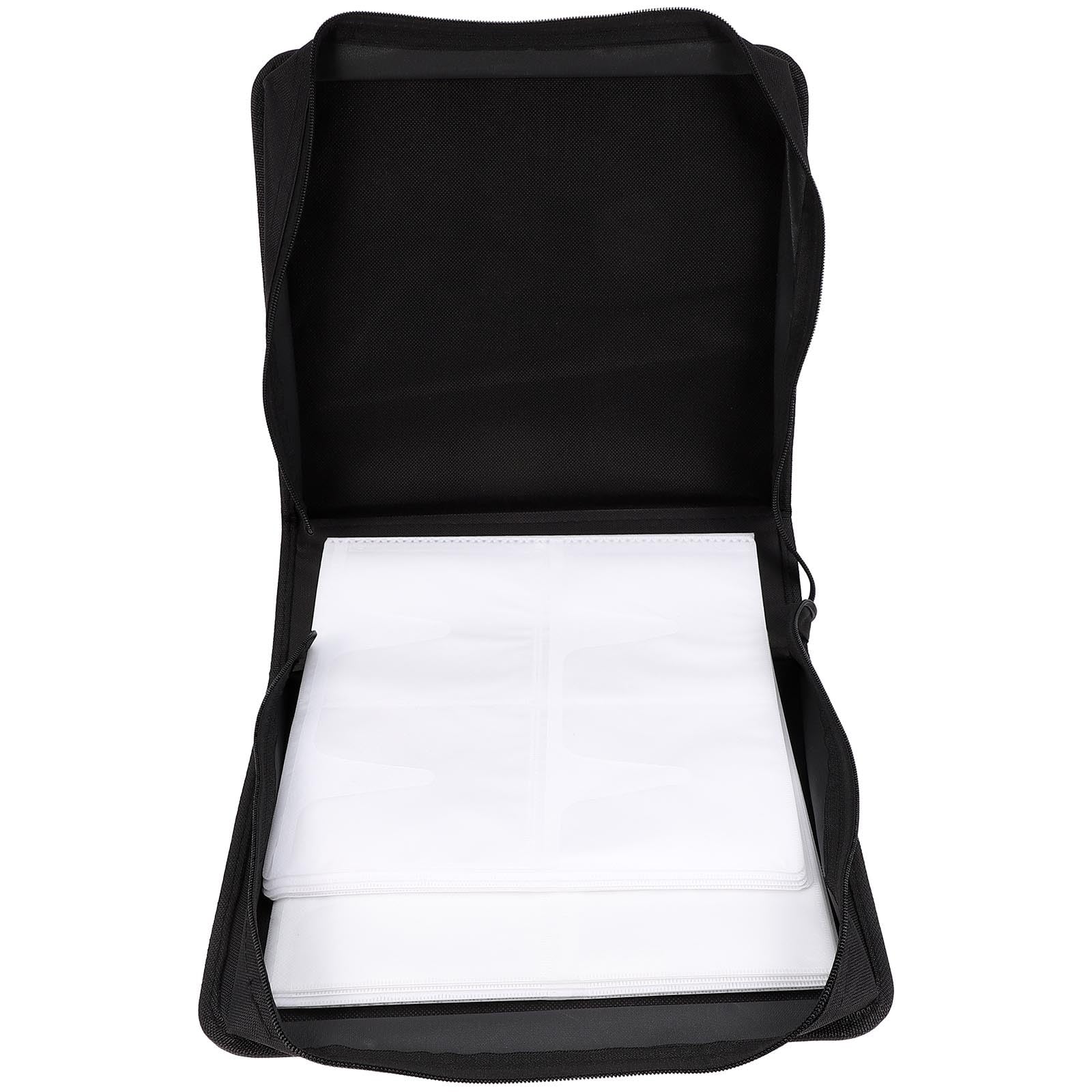 Amosfun Custodia Porta Cd/dvd Oxford Capacità 240 Pezzi, Borsa Porta CD Dvd Maniglia per Trasporto, Organizer per Dvd e CD per Collezionisti e Amanti di Musica e Cinema