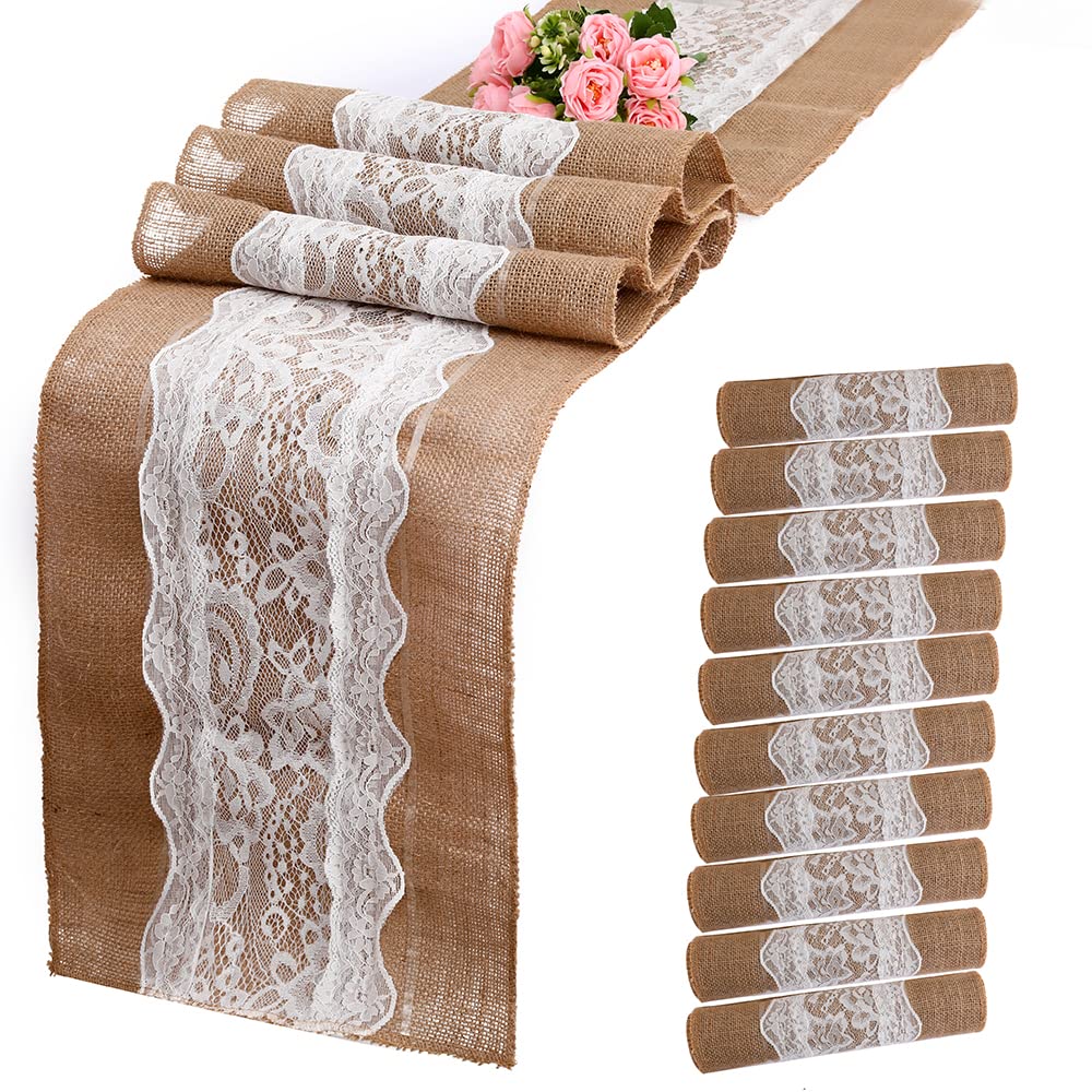 Runner da tavola in Iuta Naturale, Lunghezza 274,3 cm, Decorazione per la tavola