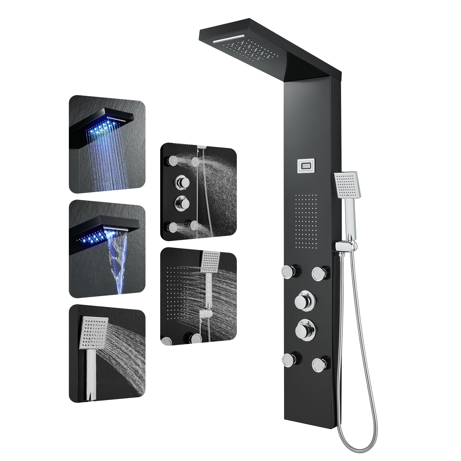 Led Shower Panel Led System Snapklik.com : ROVOGO Led Shower Panel Tower System