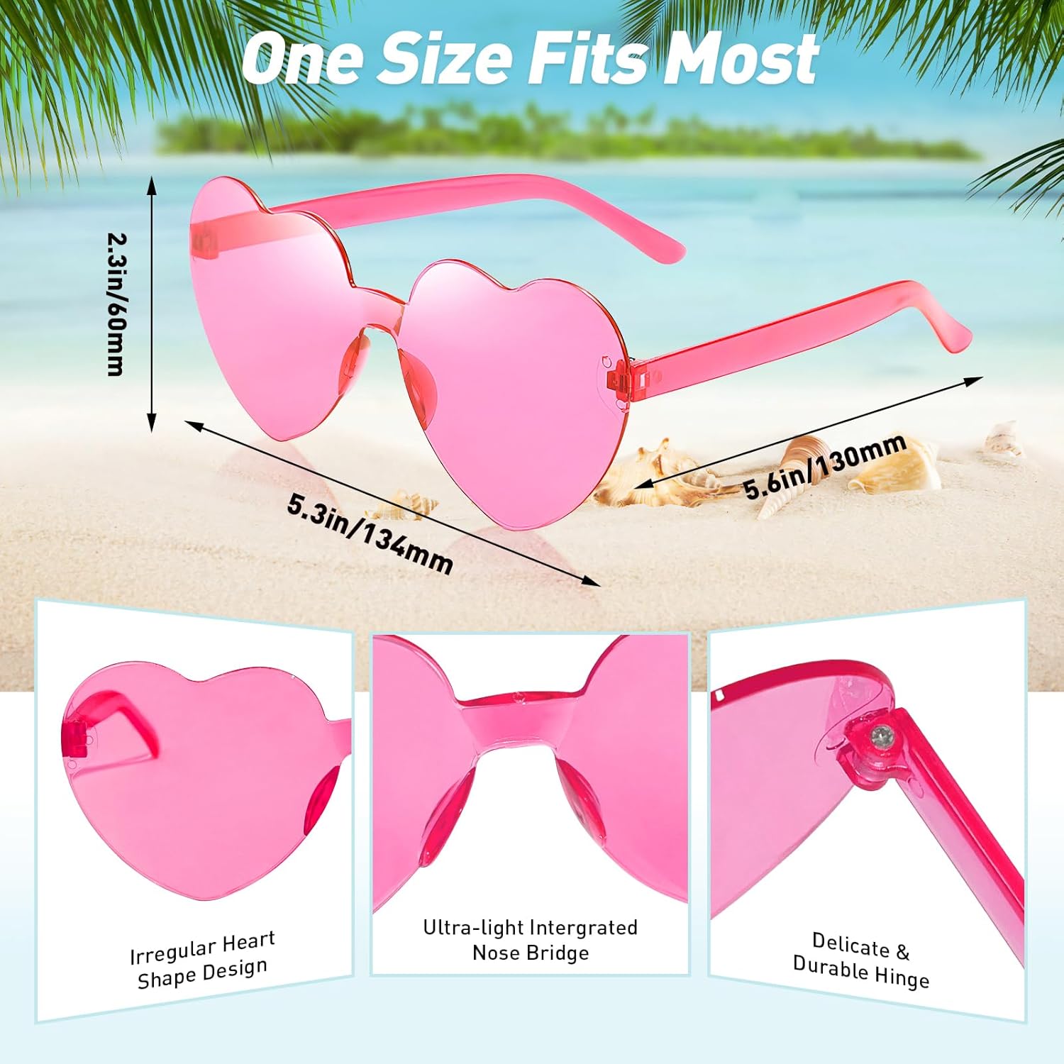 Pibupibu 12/24 Pack Fun Mixed Rimless Party Glasses Bulk, Colorful Funny Sunglasses Set for Bachelor Party Favors - Image 6