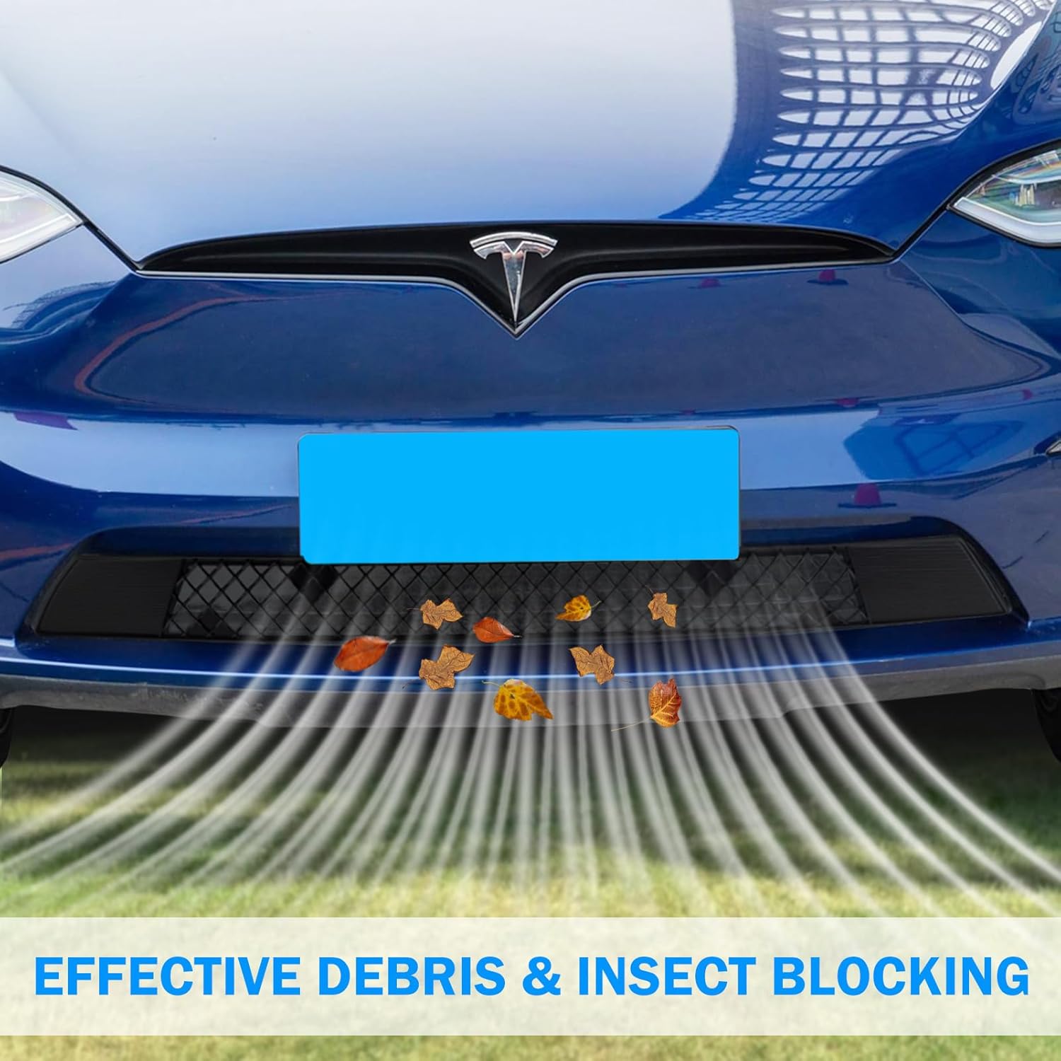 For Tesla Model X 2025 2024 Front Grill Mesh Insert, Grille Grid Inserts Air Inlet Vent Grille Cover Guard Replacement with Insect Protection Accessories for Model X 2025 2024 2023 2022