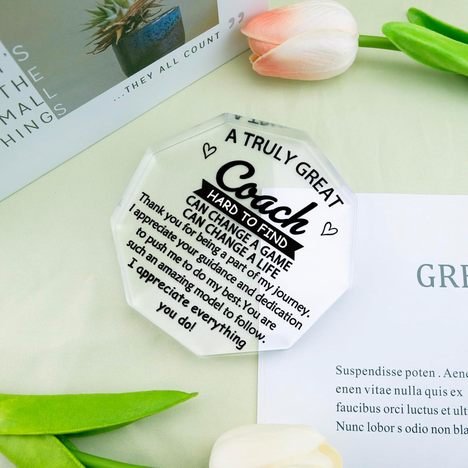 Coach Gifts for Women Men Volleyball Soccer Baseball Football Softball Basketball Tennis Wrestling Cheerleading Coach Gifts Best Coaches Ever Gift Acrylic Stocking Stuffer Ideas for Men - Image 5