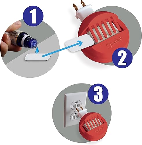 Miniatura 4 de ScentBall Difusor eléctrico de aceite esencial de aromaterapia con 5 almohadillas de repuesto para dormitorio, baño, cocina, hogar, oficina, viajes
