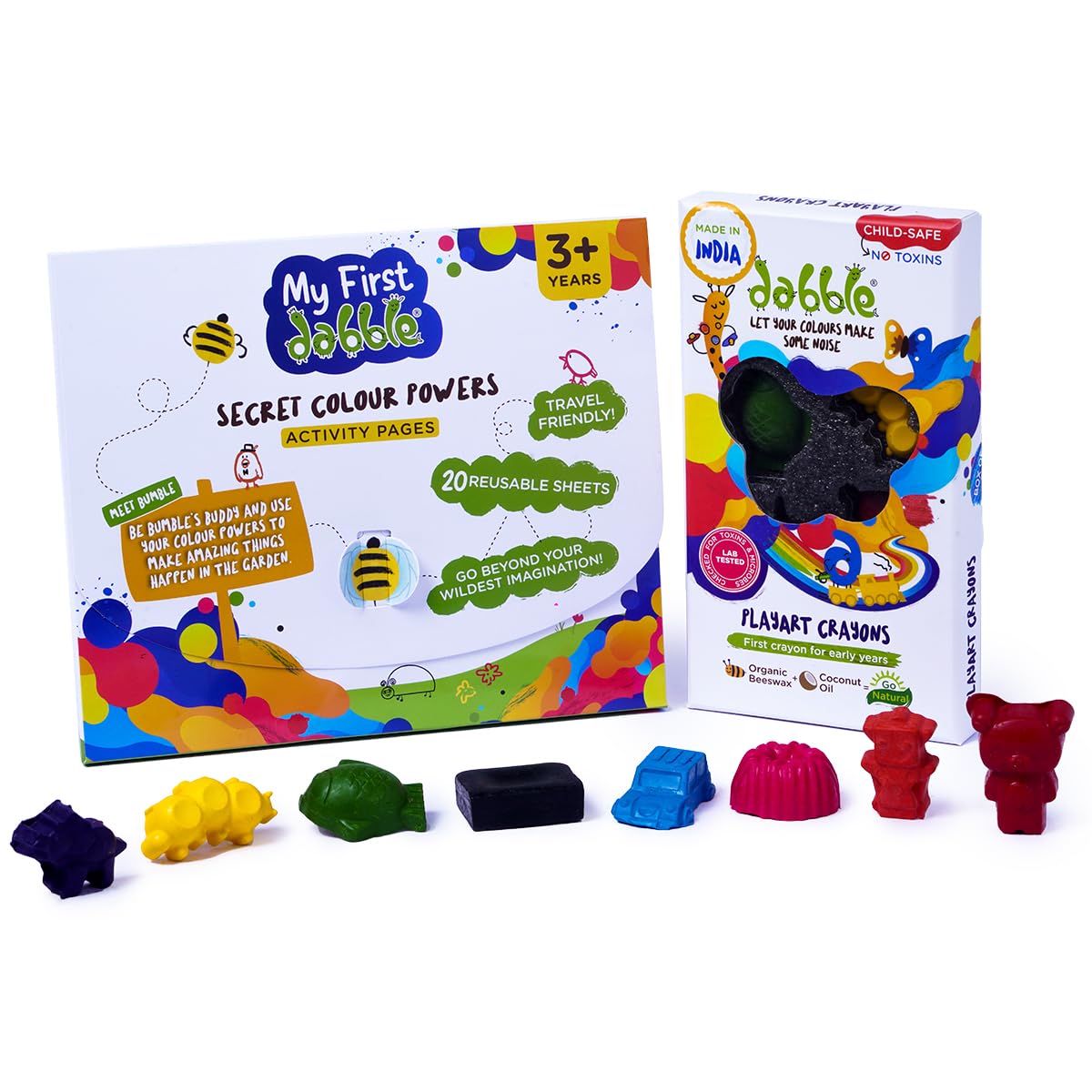 dabble colouring pages kit for toddlers and kids|Reusable Painting Sheets for kids for 3+ years|Art & craft activity DIY creative kit |8 Unique child-grip Crayon shapes|Preschool Birthday Return Gift (B0D5CZ4J51) Amazon Price History, Amazon Price Tracker