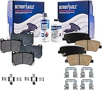 Vista 99 de Detroit Axle - Pastillas de freno para Pontiac Grand Prix 2005-2008, Buick LaCrosse Allure 2005-2009, pastillas de freno de cerámica con repuesto