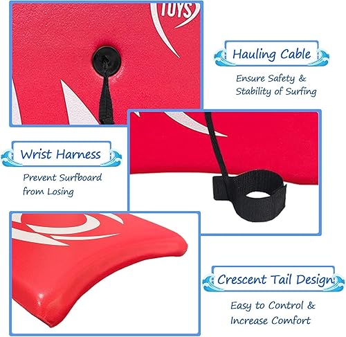 Miniatura 26 de Tabla de bodyboard de Bo-Toys, ligera con centro de poliestireno expandido Azul