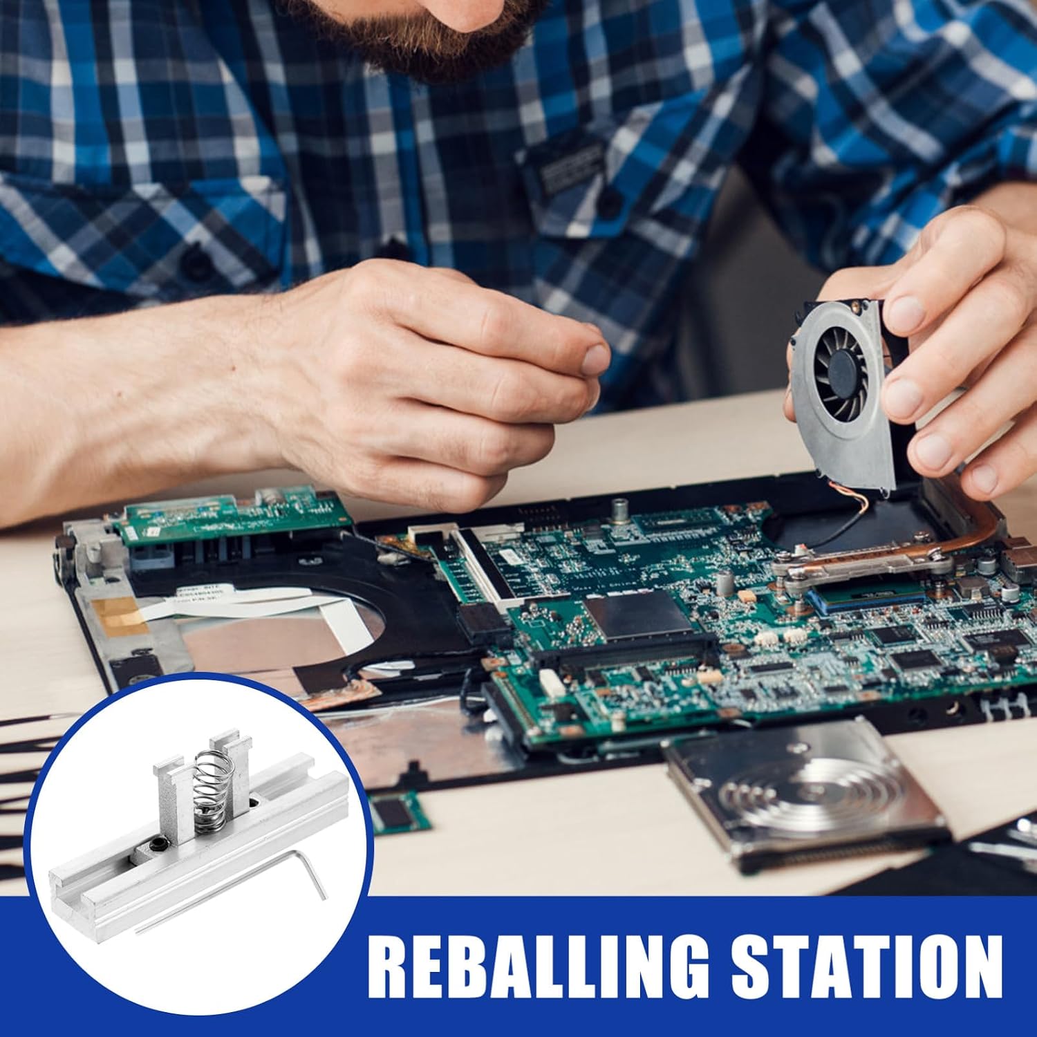 Aluminum Alloy Reballing Station Holder for 60mm CPU Memory Chip