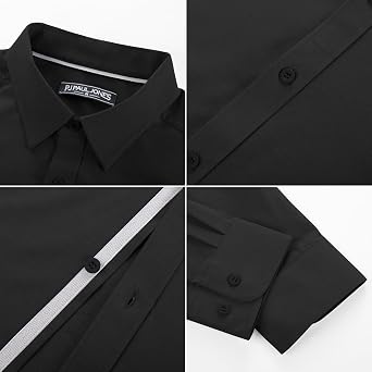 PJ PAUL JONES Mens Dress Shirts Untucked Button Down Shirt Casual Business