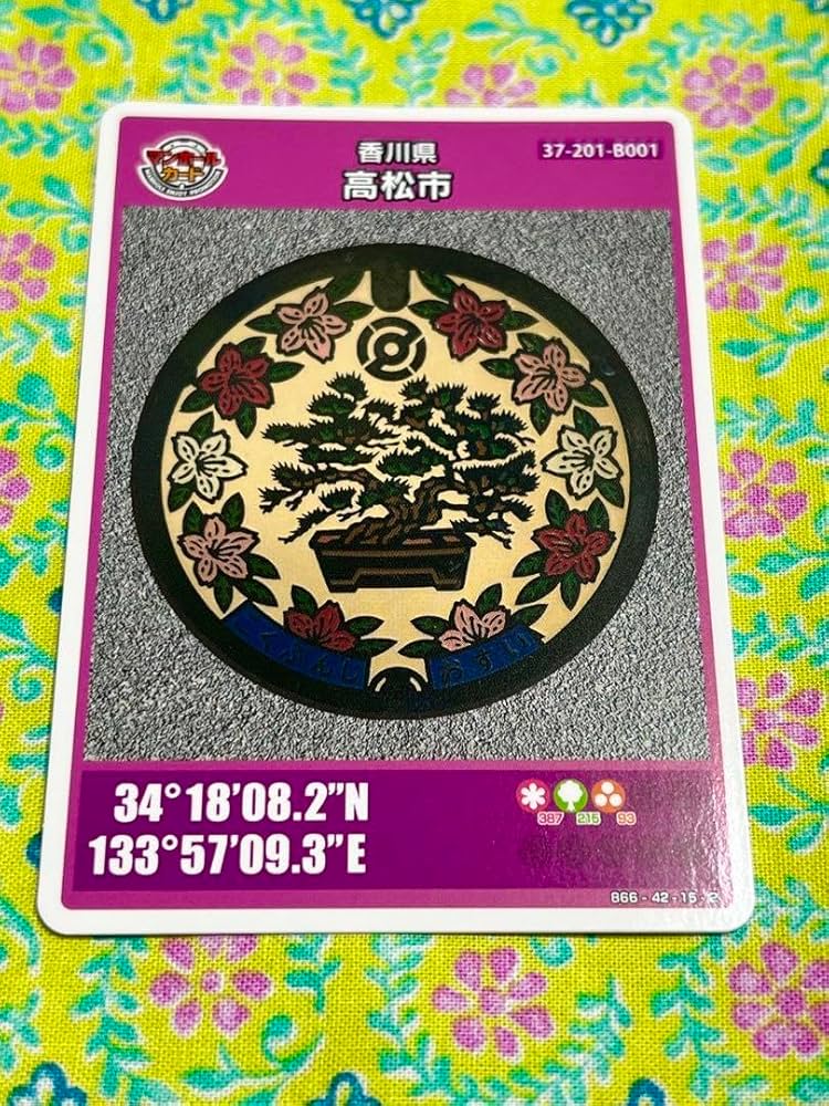 Amazon.co.jp: マンホールカード 香川県 高松市 B 初期ロット 001