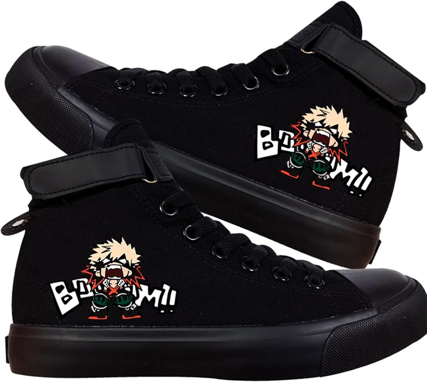 DHSPKN Mha Canvas Shoes Anime Deku Sneakers Izuku Todoroki Cosplay High-Top Shoes