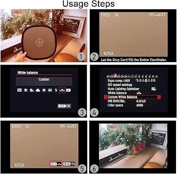 Anwenk 12x12 Inch (30x30cm) Grey Card White Balance Card for Photography 18% Exposure Gray Reflectance Reflector Foldable Focus Board Double Sided with Carry Pouch