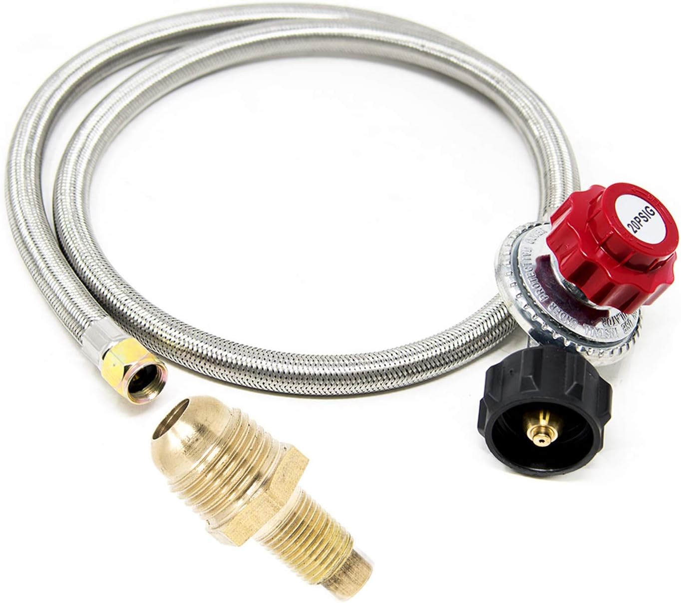 GasOne 2113+50105 4 ft Regulator and Propane Brass Orifice, Steel