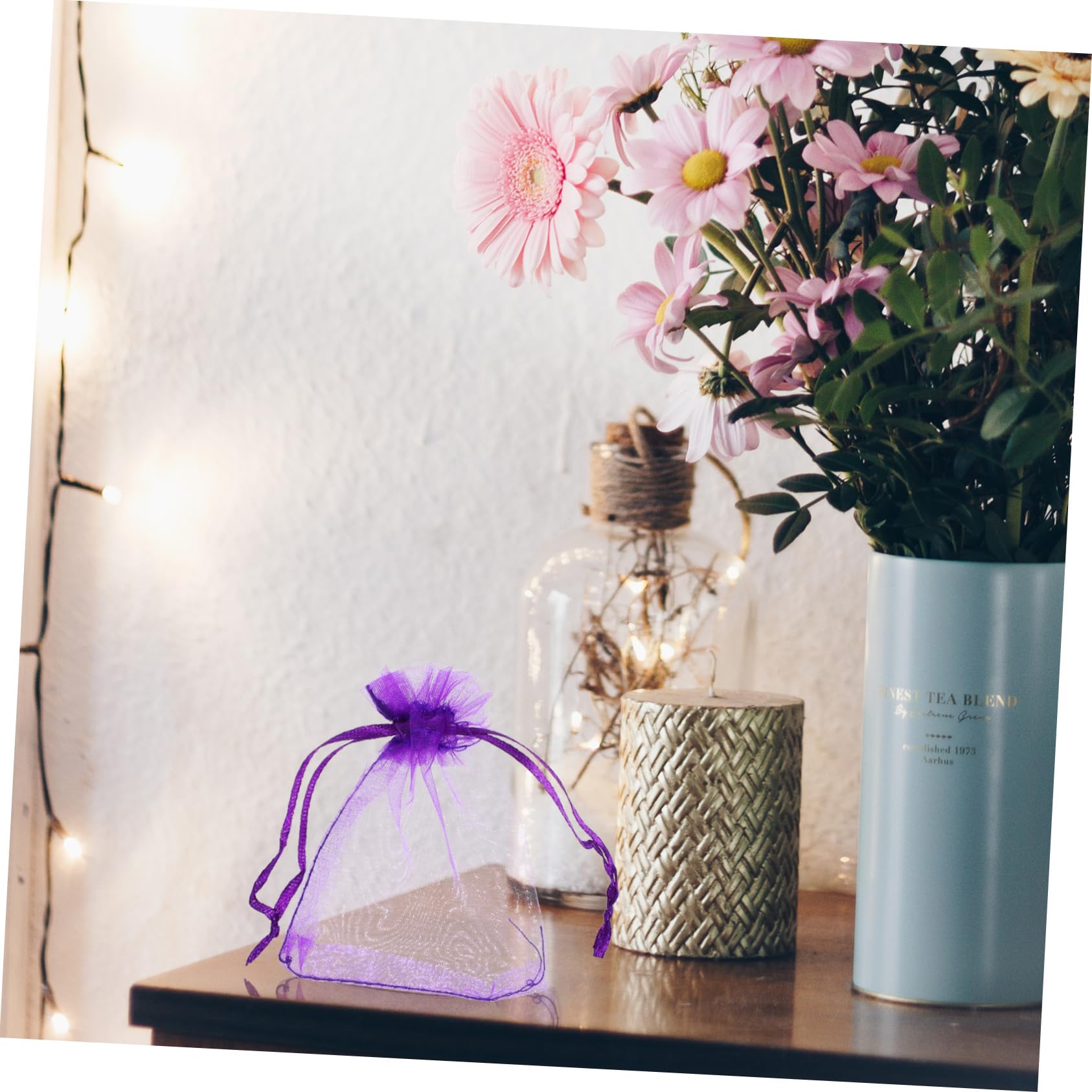 Ciieeo 500 STK Tasche mit Kordelzug Leere Duftbeutel Lila Beutelbeutel Duftsäckchen Lavendelbeutel für Trockenblumen dekoratives Lavendelsäckchen Beutel Leere Beutel Spinnen Violett