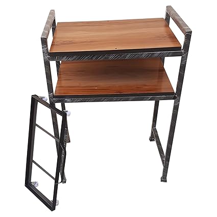 Inverter Battery Trolly for Home and Office - Metal Inverter Trolly with Included Stand for Inverter Trolly 3 Full Cabinet Set Plus Wooden Shelf Particle Board. (For Adult)