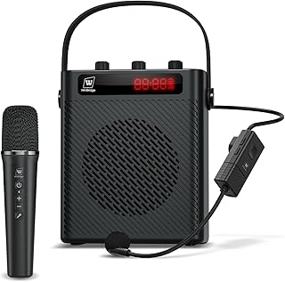 WinBridge 40W Portable PA Speaker System with Two Wireless Microphone, Wireless Voice Amplifier, Bluetooth Speaker and Mic...