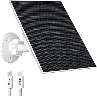 Zivif 10W Solar Panel for Security Camera, 10400mAh Built-in Battery