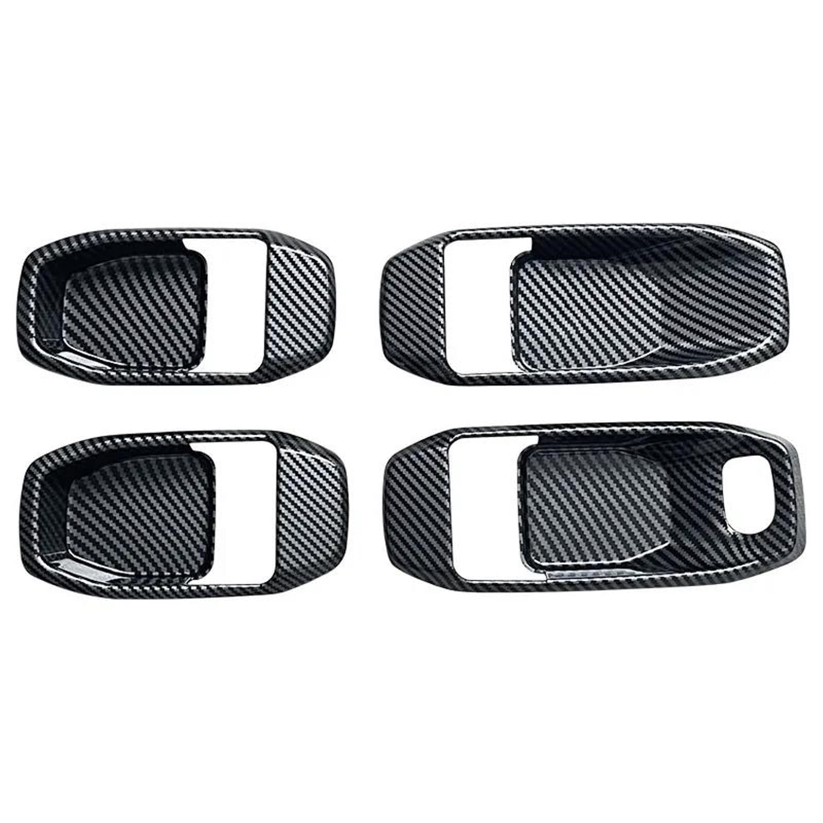 FHCBUTAE Interior Car Handle Interior Door Handle Bowl Cover Trim for Jeep for Wrangler JL JLU for Gladiator JT 2018-2024(Black)