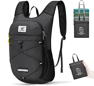 SKYSPER Foldable Hiking Backpack - 10L Small Lightweight Daypack Breathable Travel Backpacks for Men Women