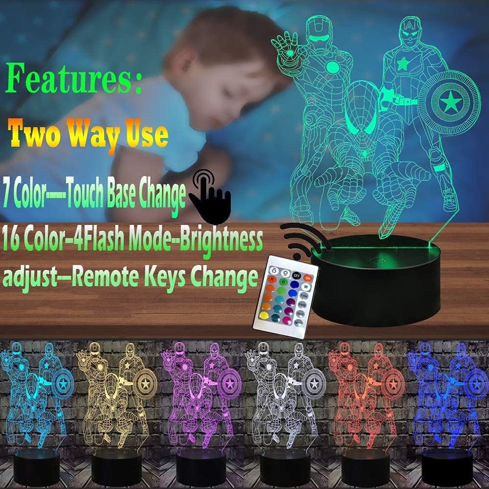 LOUHH Avengers 3D LED Spiderman Night Light - Image 5