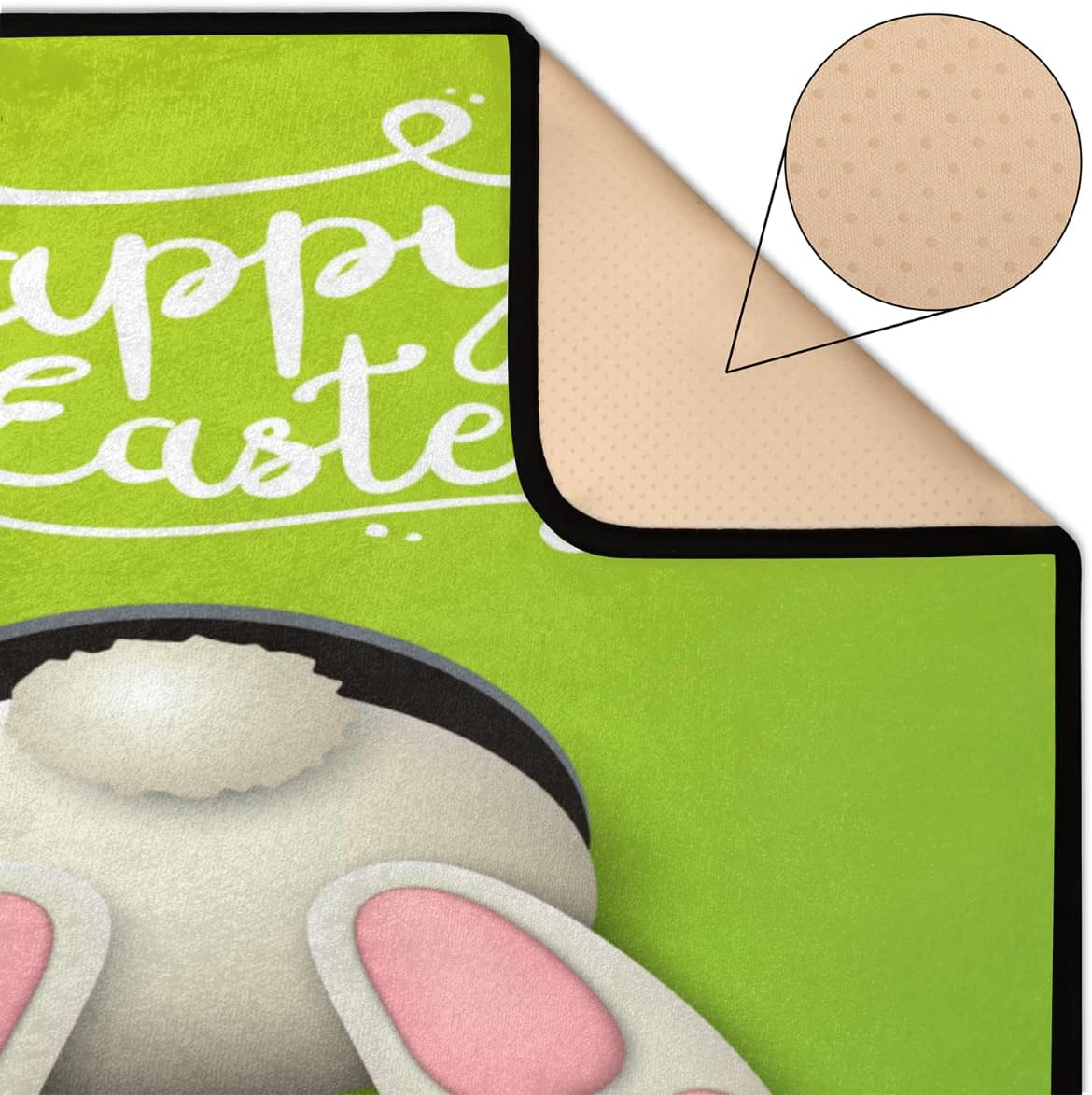 4 x 6 feet Happy Easter Bunny Rabbit Super Soft Area Rug for Kids Baby Nursery, Carpets for Entryway Living Room Kids Room, Room Decor for Baby