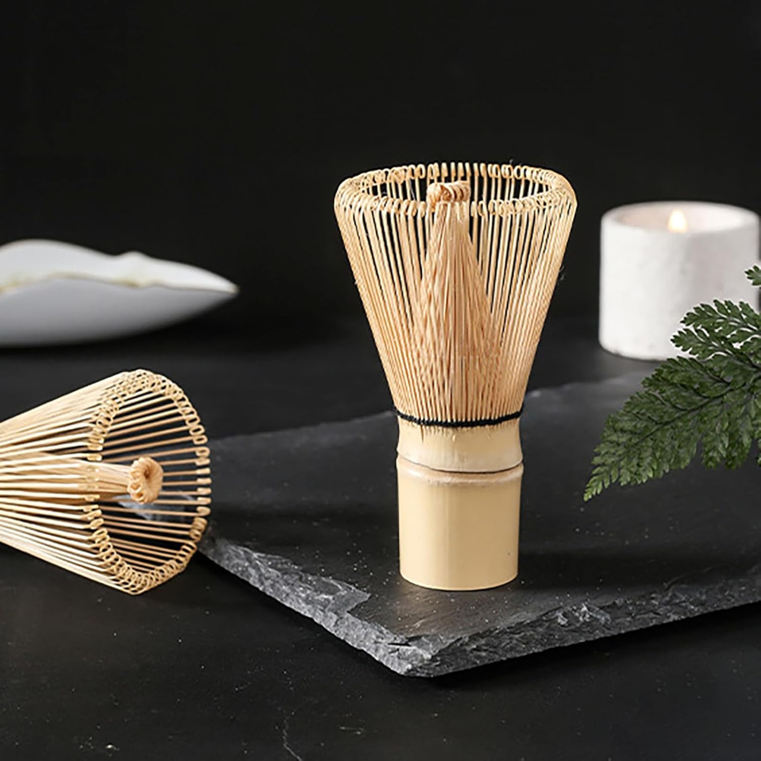 Matcha Whisk Scoop and Holder Matcha Bowl with Strainer Japanese Matcha Ceremony Accessory Mix Color