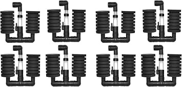 XY-2831 Air Pump Sponge Filter for Aquarium Tank Size 10-gallon 8-pack